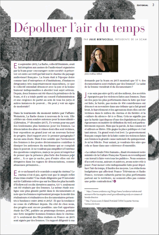 Edito de Julie Bertuccelli