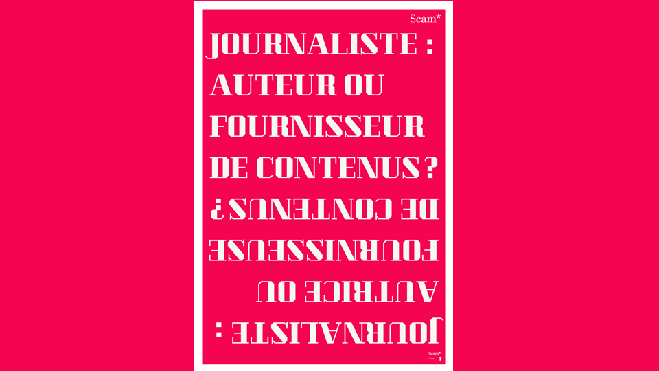 Journaliste : auteur ou fournisseur de contenus ?